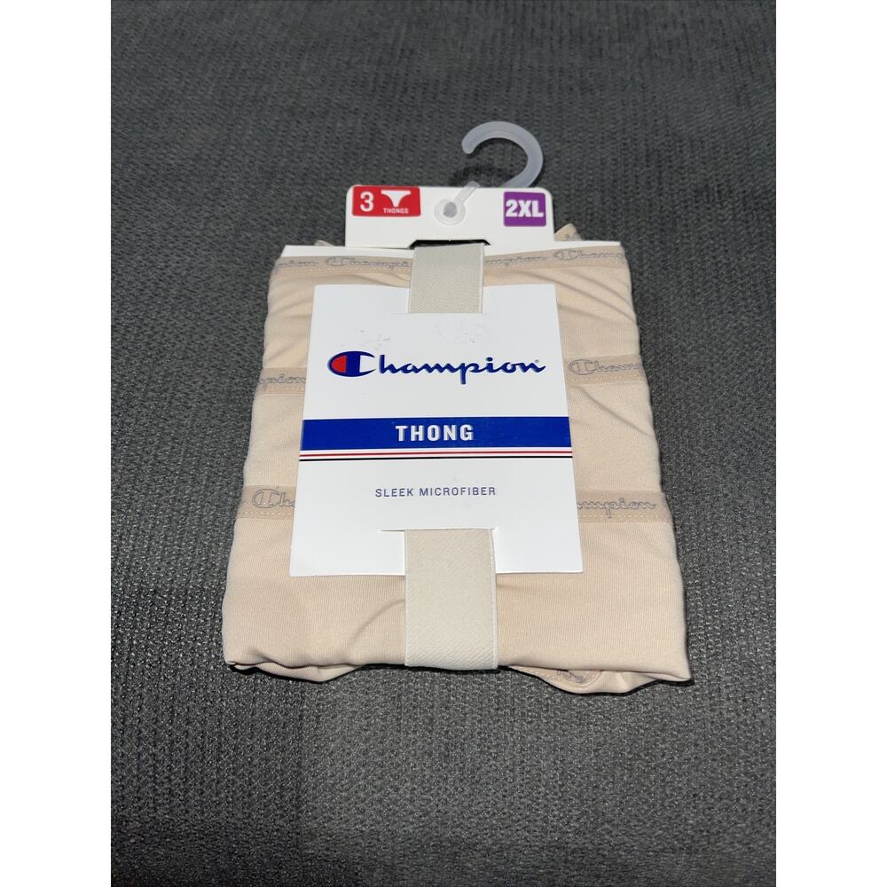 champion thong 3 pack sleek microfiber